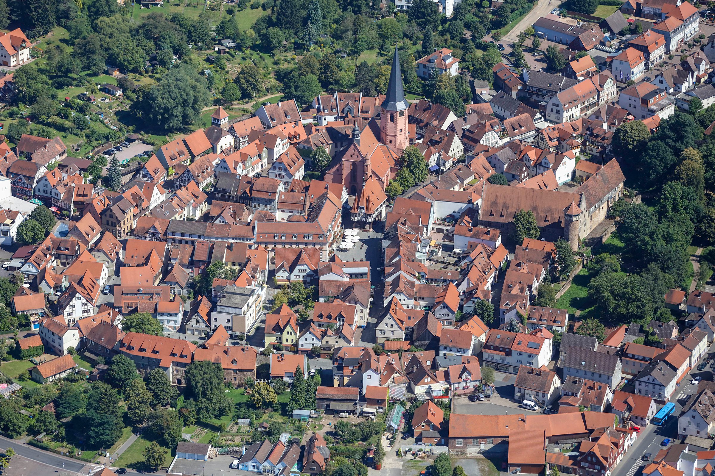 Luftaufnahme Odenwald Michelstadt