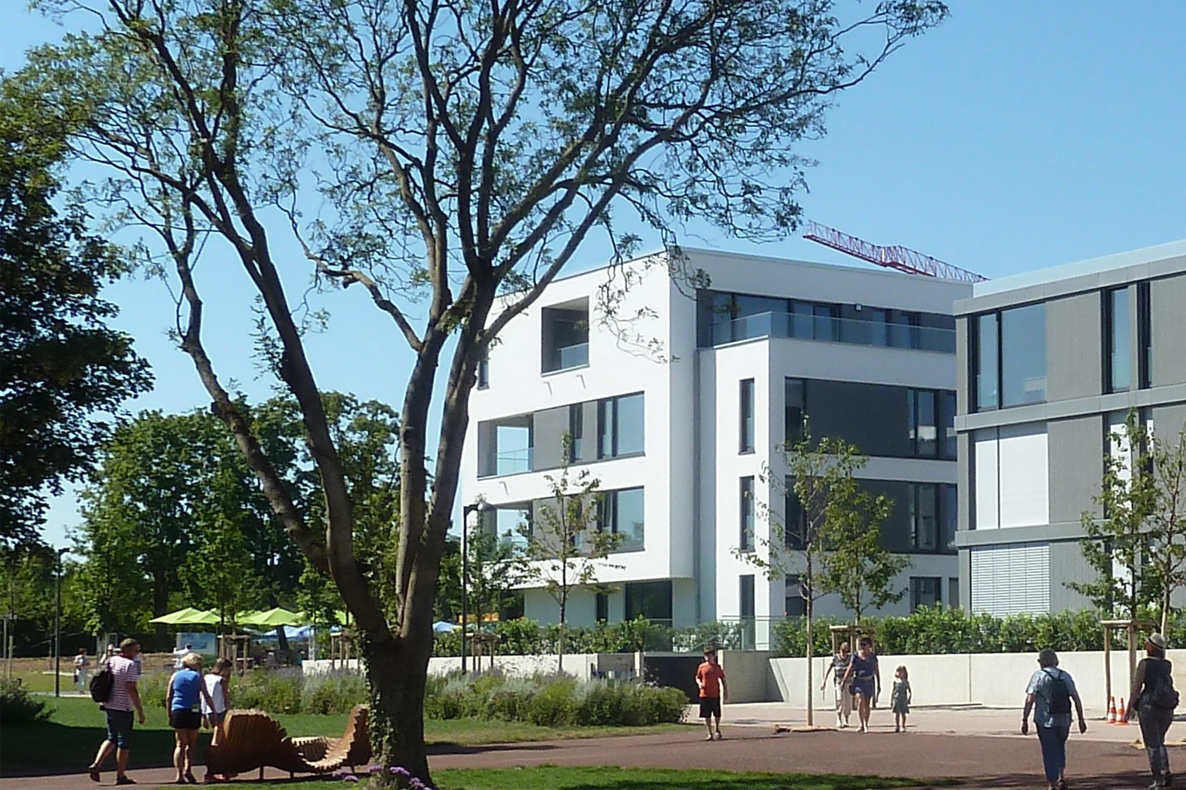 Mehrgeschossige Wohnbebauung in einem neuen Quartier Landau / Pfalz.